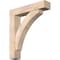 Ekena Millwork Thorton Block Smooth Bracket w/ Offset Brace, Douglas Fir, 7 1/2"W x 36"D x 40"H BKT0806X36X40THR05SDF - alternate 1